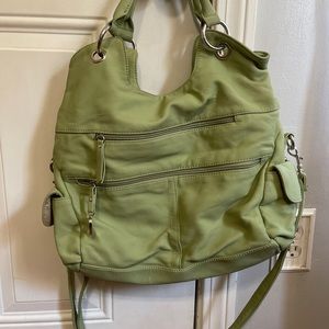 Green shoulder bag